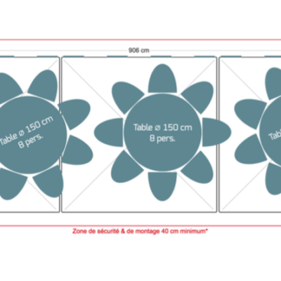 Pack réception 24 personnes – Tables rondes