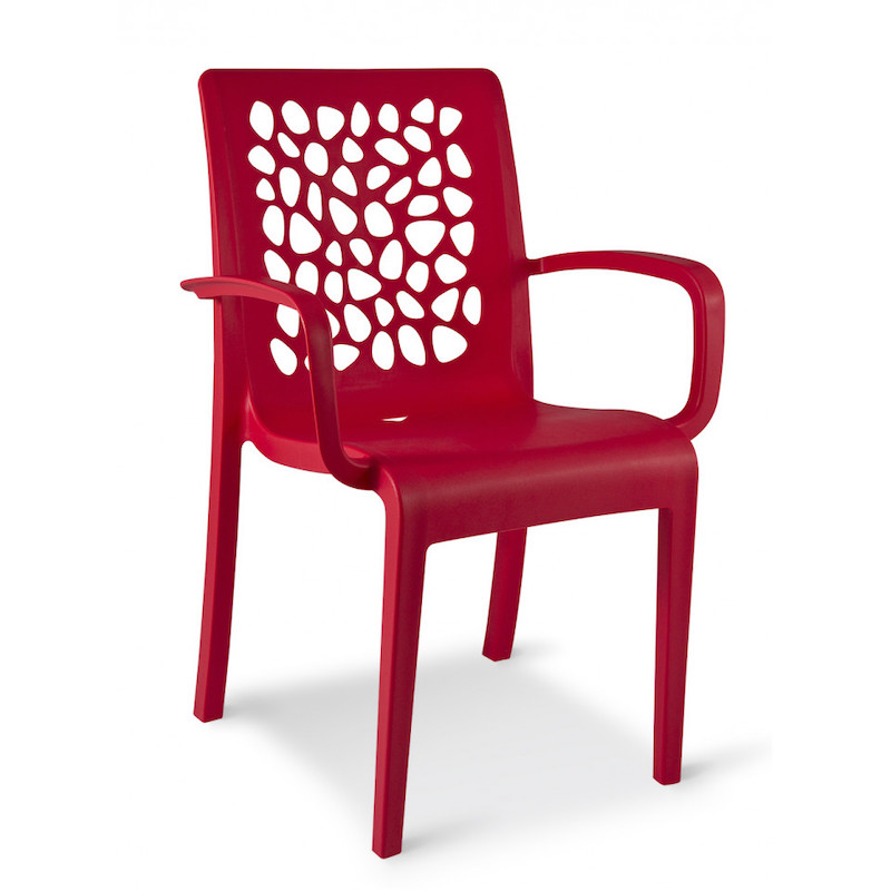 Fauteuil TULIPE Grosfillex Rouge Architectural