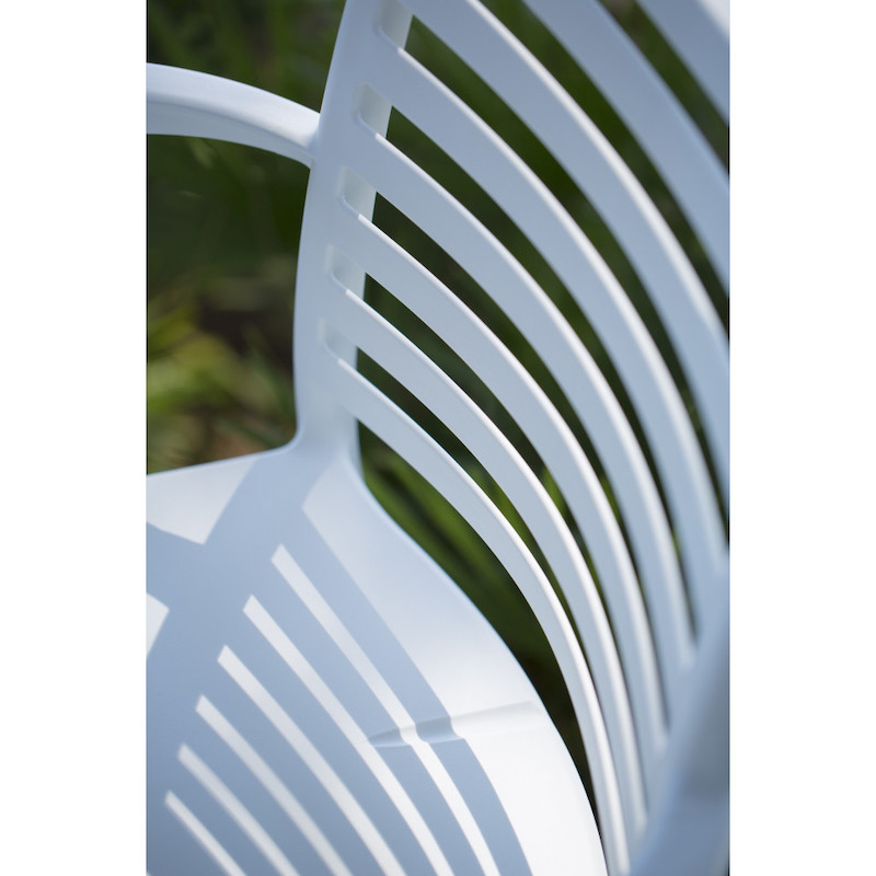 Fauteuil SUNDAY Grosfillex Blanc Glacier ombres