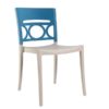 Chaise MOON Grosfillex Bleu orage Lin