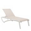 Bain de soleil SUNSET Grosfillex Blanc / Beige Chiné