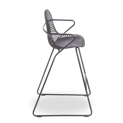 Chaise haute Ramatuelle 73' Grosfillex Gris Pavement design structure