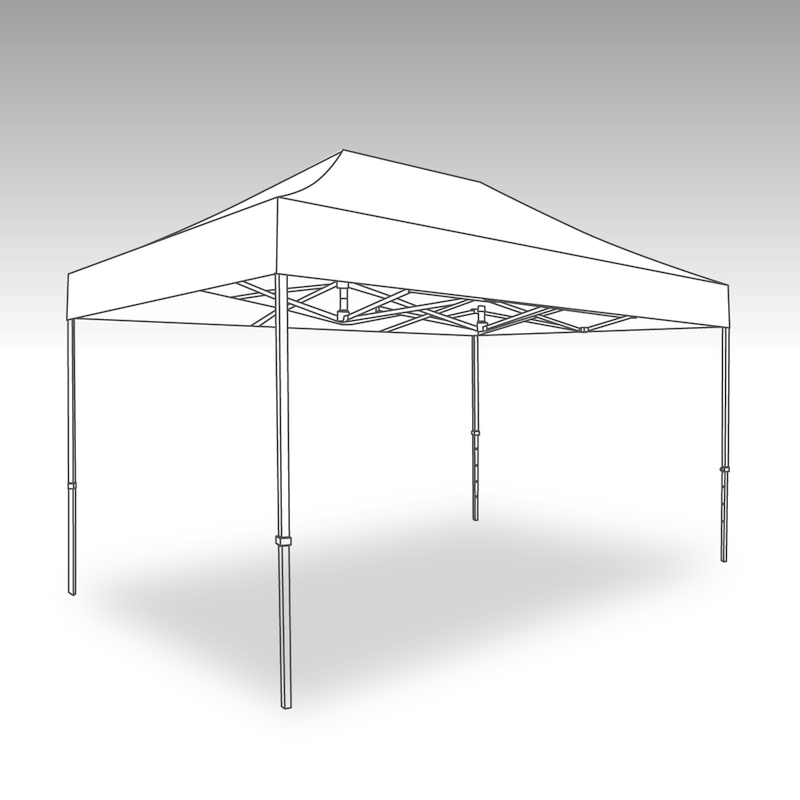 XPTENT - Tonnelle pliante PRO - Alu 45mm 3x3m ○ Bâche 300g/m² Étanche