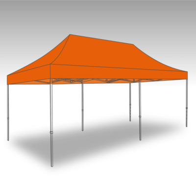 Tente pliante aluminium PS Pro 3x6m avec bâche de toit PVC Light