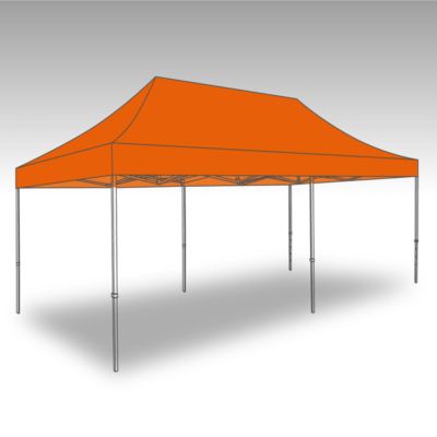 Tente pliante aluminium PS Pro 3x6m avec bâche de toit Polyester