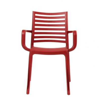 Fauteuil Sunday Grosfillex Rouge Bossa Nova design face