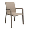 Fauteuil SUNSET Grosfillex bronze fusion toile brun chiné