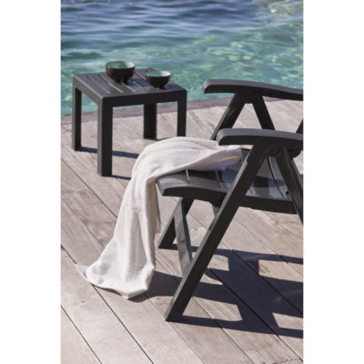 Table basse MIAMI Grosfillex 40x40 Anthracite piscine