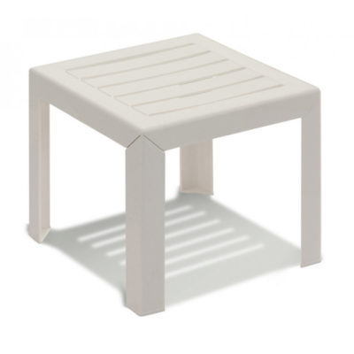 Table basse MIAMI Grosfillex 40×40 Blanc