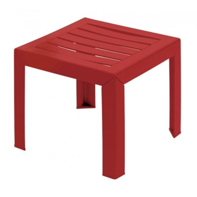 Table basse MIAMI Grosfillex 40x40 Rouge Bossa Nova