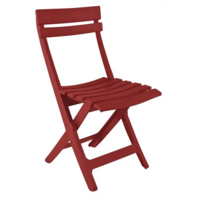 Chaise pliante MIAMI Grosfillex Rouge Bossa Nova