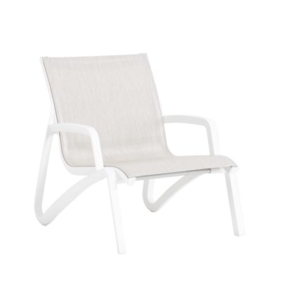 Fauteuil Conversationnel SUNSET Grosfillex Blanc Glacier / Beige Chiné 58007096 accoudoirs