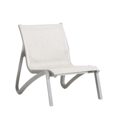 Fauteuil bas SUNSET Grosfillex Gris Platinium / Beige Chiné