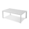 Table basse Sunset Grosfillex 100x60 aluminium Blanc