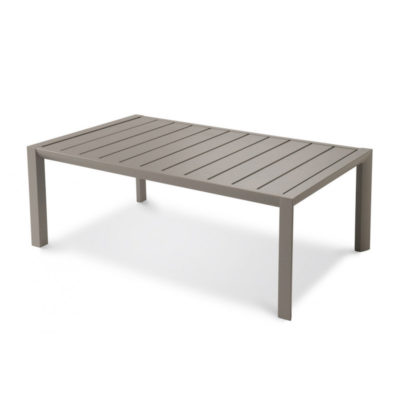 Table basse SUNSET Grosfillex 100×60 Aluminium Gris Platinium