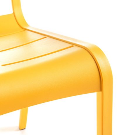 Chaise CANNES Grosfillex Jaune Indien design assise