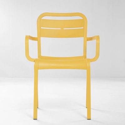 Fauteuil CANNES Grosfillex Jaune Indien design face