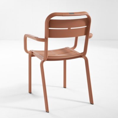 Fauteuil CANNES Grosfillex Terracotta design dossier