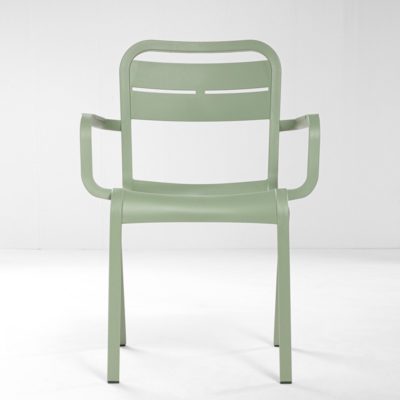 Fauteuil CANNES Grosfillex Vert tender design face