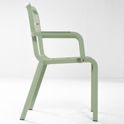 Fauteuil CANNES Grosfillex Vert tender design profil