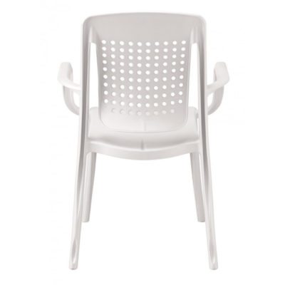 Fauteuil FACTORY Grosfillex Blanc glacier design vue de dos