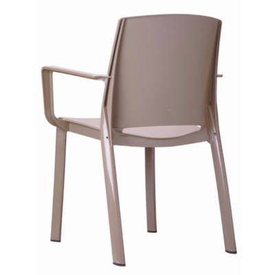 Siège MILTON Grosfillex taupe dossier