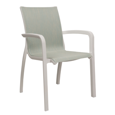 Fauteuil SUNSET Grosfillex Blanc / Turquoise chiné