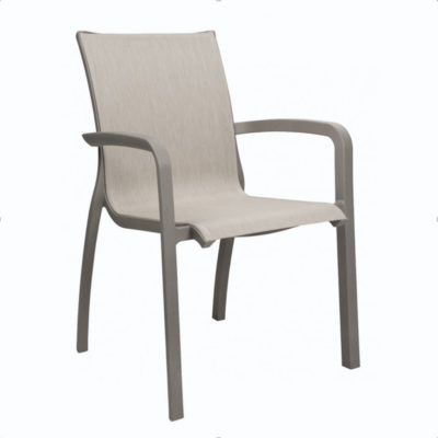 Fauteuil SUNSET Grosfillex Gris Platinium / Beige chiné