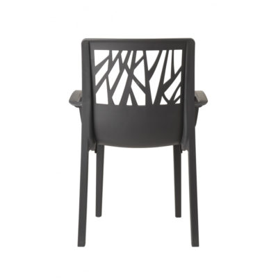 Fauteuil VEGETAL Grosfillex Anthracite design dossier