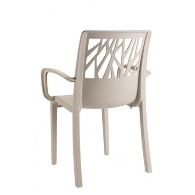 Fauteuil Grosfillex Végétal Taupe design