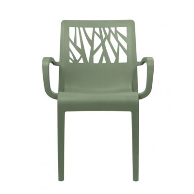 Fauteuil VEGETAL Grosfillex Vert Tender design face