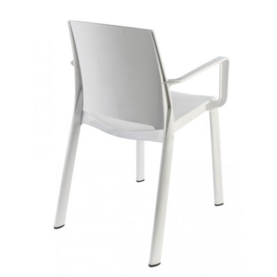 Fauteuil MILTON Grosfillex blanc dossier