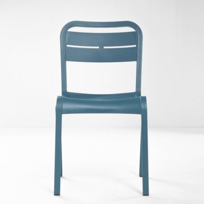 Chaise CANNES Grosfillex Bleu Minéral design