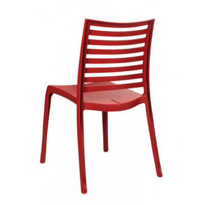 Chaise SUNDAY Grosfillex Rouge Bossa Nova design