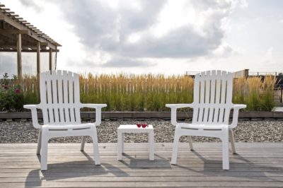 Fauteuil WESTPORT Adirondack Grosfillex Blanc jardin