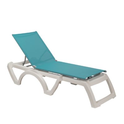 Bain de soleil JAMAICA BEACH Grosfillex Blanc / Turquoise