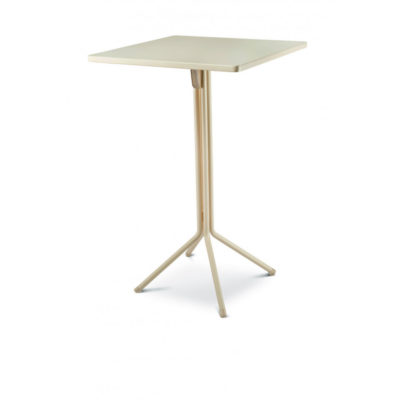 Table Haute DUO RAMATUELLE 73 Grosfillex 70x70cm Crème Absolue