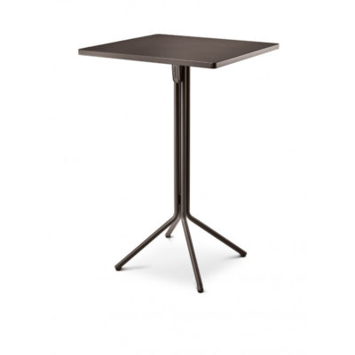 La table Haute DUO RAMATUELLE 73 Grosfillex 70x70cm Gris Pavement