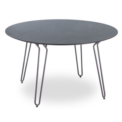 Table RAMATUELLE 73′ Grosfillex ∅130cm Gris Pavement / Nero