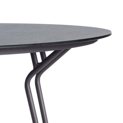 Table RAMATUELLE 73 Grosfillex ∅130cm Gris Pavement / Nero design