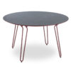 Table RAMATUELLE 73 Grosfillex ∅130cm Rouge Bossa Nova / Nero