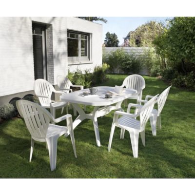 Fauteuil FIDJI 2 Grosfillex Blanc jardin