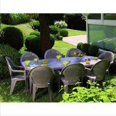 Fauteuil FIDJI 2 Grosfillex Taupe terrasse