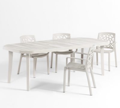 Table NORDIC 220x100cm Grosfillex Lin