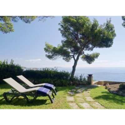 Bain de soleil BALI Grosfillex Anthracite / toile Anthracite T18 bord de mer