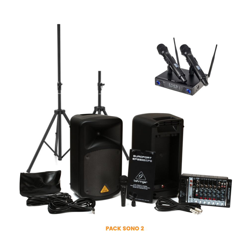 Location sono portable pour musique et discours 250w 35,00 € le Wee