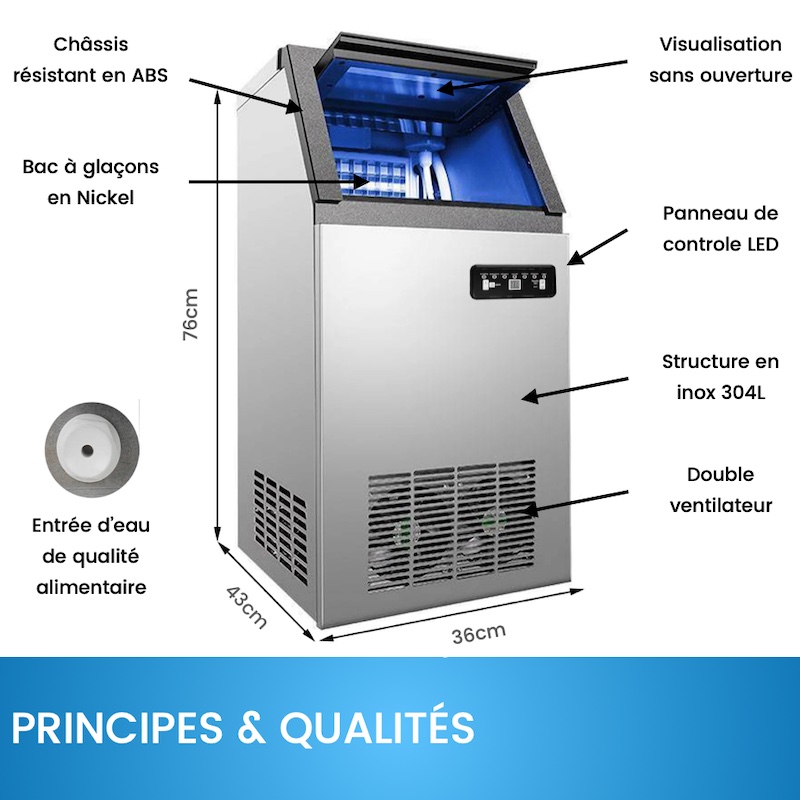 Machine a glaçons 15kg/24h - Locareception