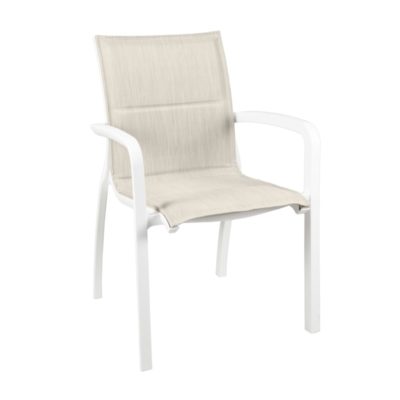 Fauteuil SUNSET CONFORT Grosfillex Blanc / Beige Chiné