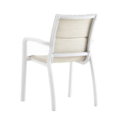 Fauteuil Sunset Confort Grosfillex Blanc / Beige Chiné design dossier