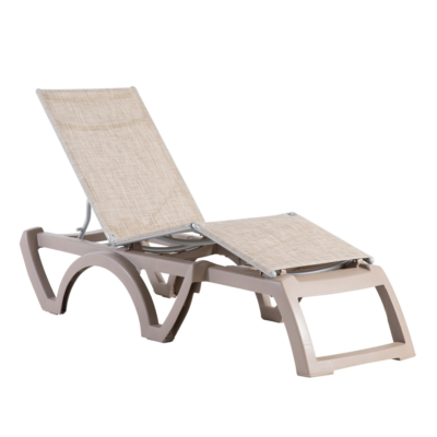 Bain de soleil BALI Grosfillex Taupe / Straw